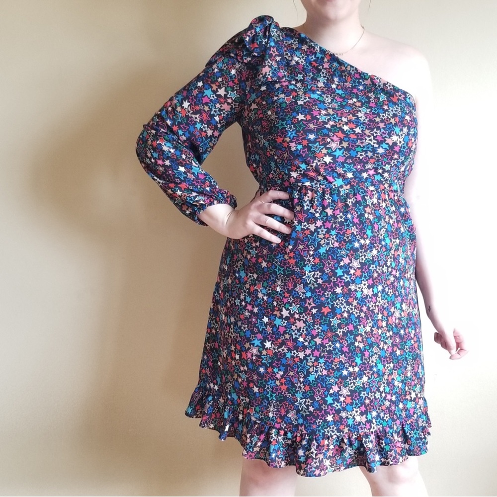 Star Jcrew one shoulder dress size 14 - Picture 4 of 8